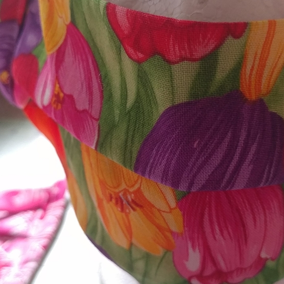 Floral cotton face mask 100% cotton - Picture 3 of 5